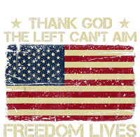 Thank God The Left CanT Aim Freedom Lives Usa American Flag Ladies PosiCharge Competitor Racerback Tank