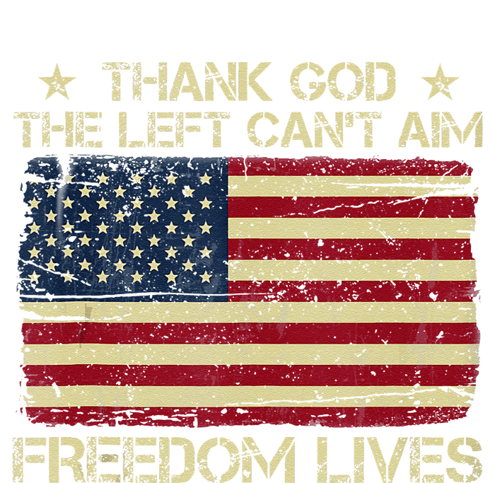 Thank God The Left CanT Aim Freedom Lives Usa American Flag Ladies PosiCharge Competitor Racerback Tank