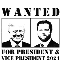 Wanted For President & Vice President 2024 Trump Vance Maga Cropped Pullover Crew