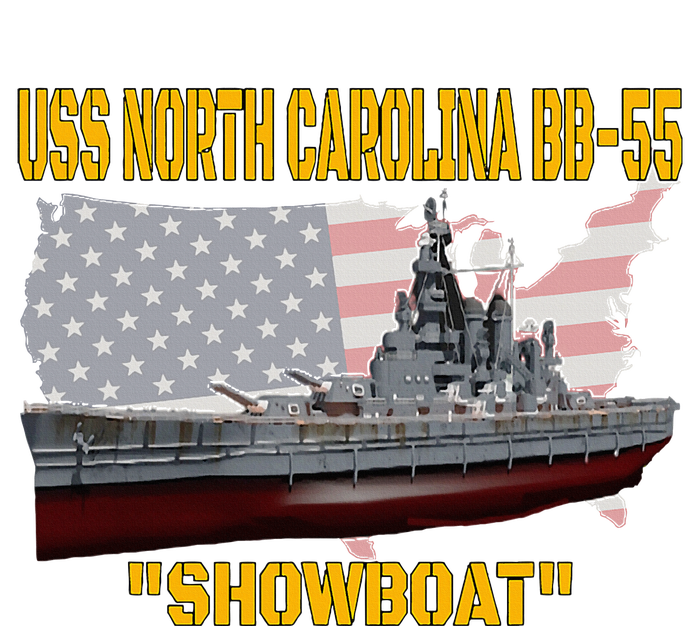 Uss North Carolina Bb55 Battleship & Ww2 American Warship T-Shirt