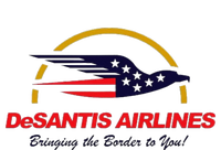 Desantis Airlines Funny Political Meme Ron Desantis Flat Bill Trucker Hat