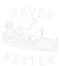 Never Better Funny Skeleton Halloween Costume Womens California Wash Sweatshirt