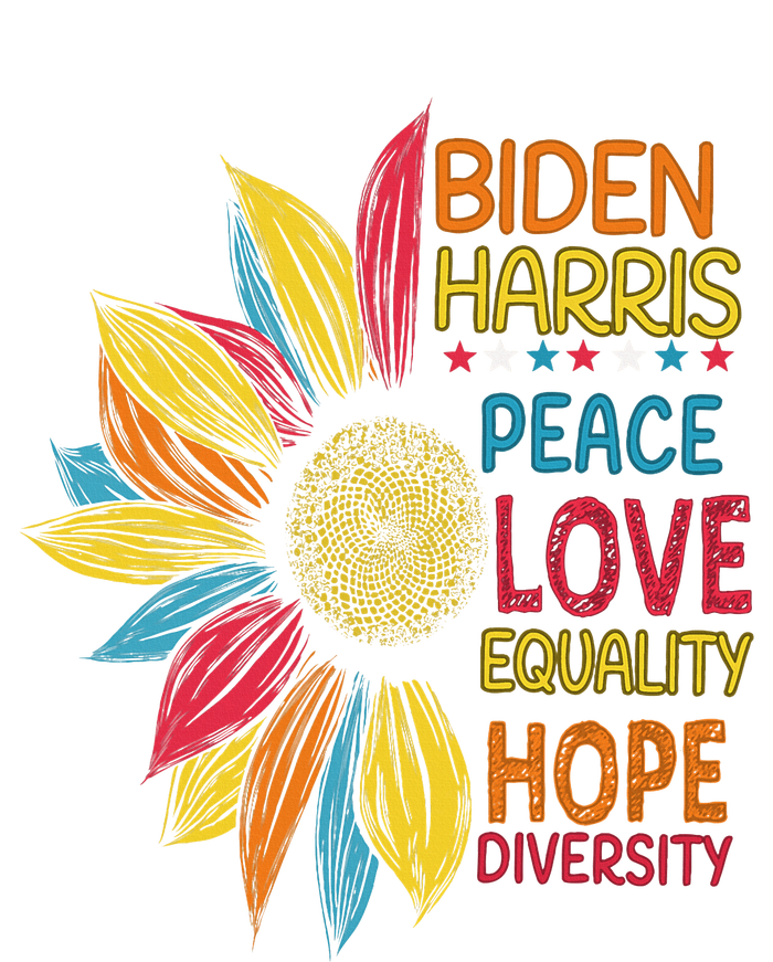 Biden Harris Peace Love Equality Hope Diversity Sustainable Knit Beanie