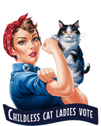 Childless Cat Ladies Vote Rosie The Riveter Bumper Sticker