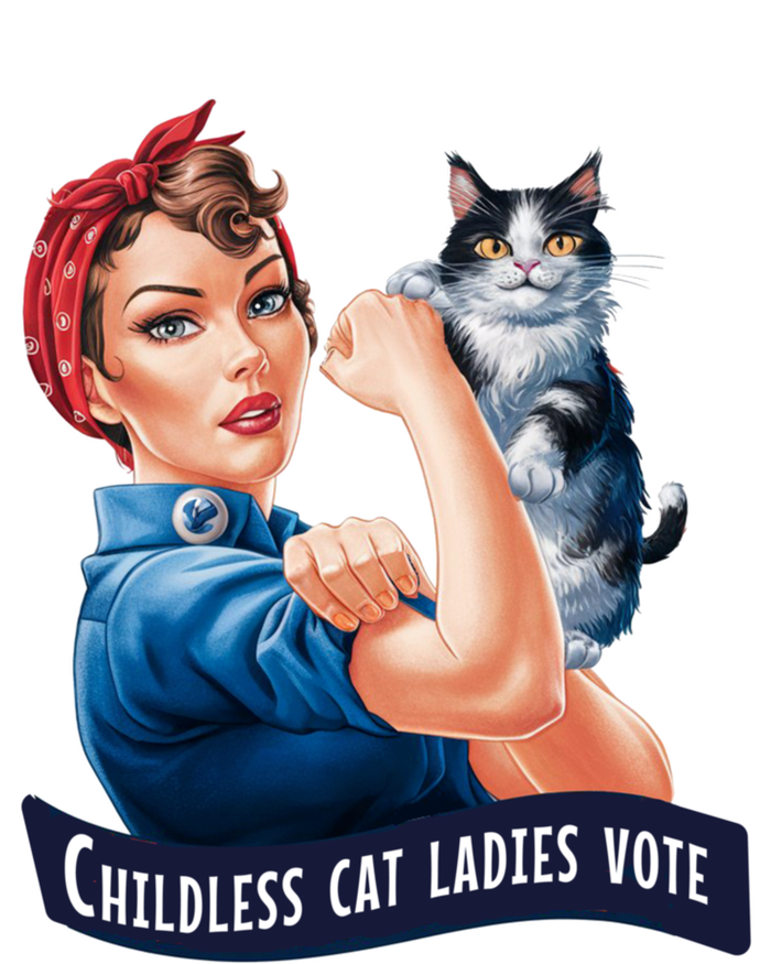 Childless Cat Ladies Vote Rosie The Riveter Bumper Sticker