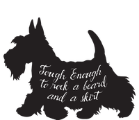 Scottish Terrier Tough Enough To Rock A Beard And A Skirt Ladies Long Sleeve Shirt