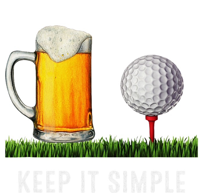 Keep It Simple Beer & Golf Funny Common Bumper Sticker