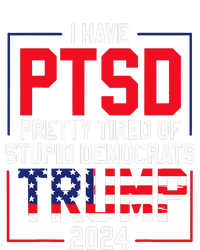 I Have Ptsd Pretty Tired Of Stupid Democrats Trump 2024 Women's Tri-Blend 3/4-Sleeve Raglan Shirt