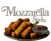 Mozzarella Sticks 90S  Mozzarella Stick Lover Bread Dry Zone Grid Polo