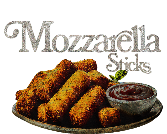 Mozzarella Sticks 90S  Mozzarella Stick Lover Bread Dry Zone Grid Polo