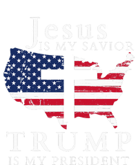 Jesus Is My Savior Trump Is My President Usa Flag And Cross Canvas