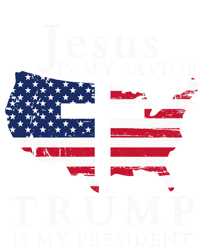 Jesus Is My Savior Trump Is My President Usa Flag And Cross Canvas