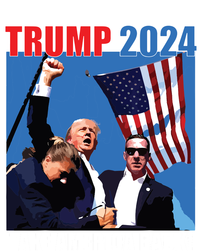 Donald Trump 2024 Take America Back American Flag Patriotic T-Shirt