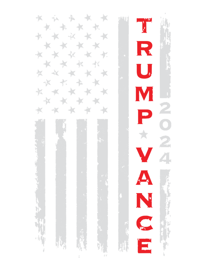 Trump Vance 2024 Vintage Subdued Vertical Flag Long Sleeve Shirt