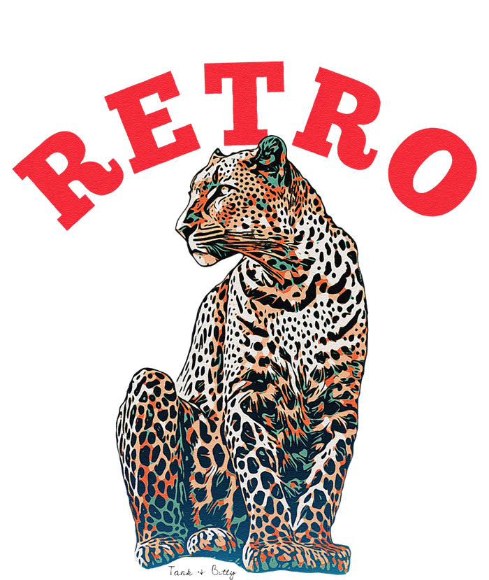 Retro Jaguar Animal Oversized Cooling Performance Crew T-Shirt