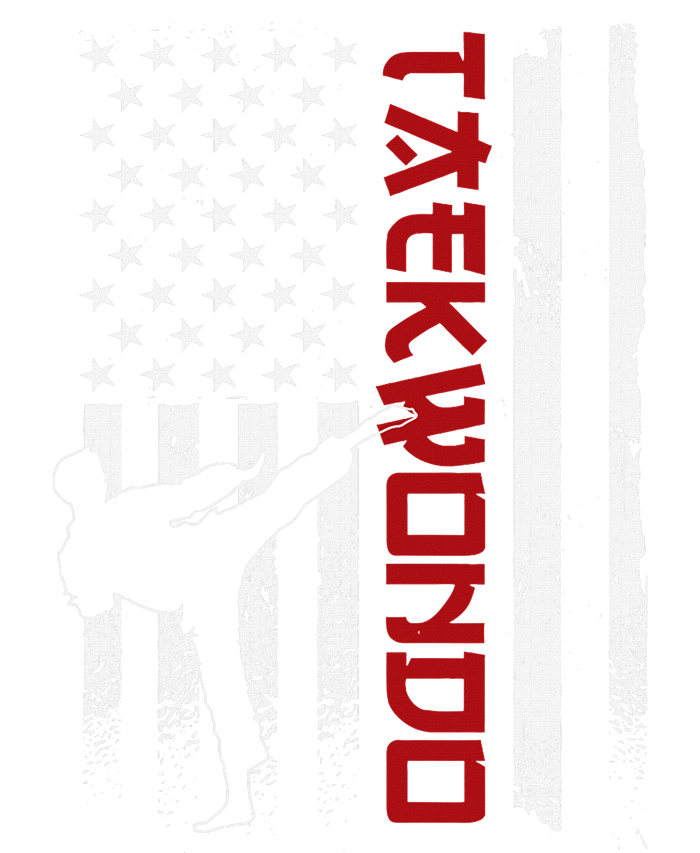 Taekwondo American Flag Taekwondo Fighter Us Flag Long Sleeve Pajama Set