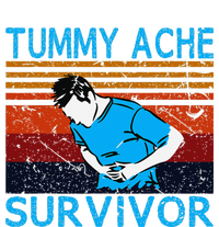 Tummy Ache Survivor Vintage Retro Sunset Stomach Hurts Memes Pajama Set