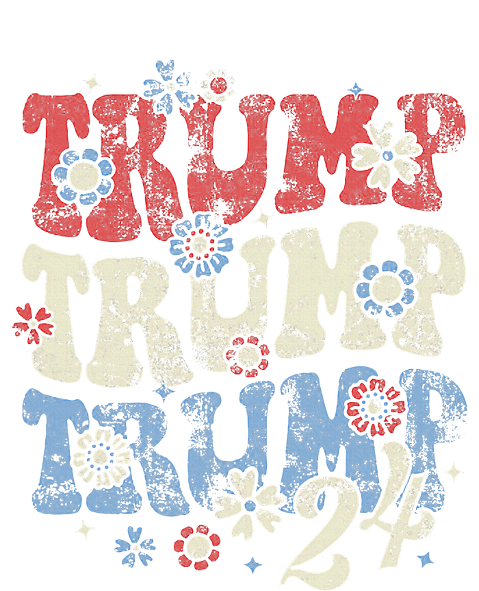 Vintage Groovy Flower Trump Trump Trump 2024 Magnet