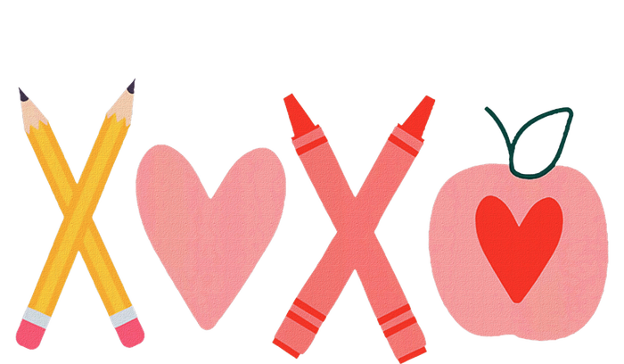 Women Xoxo Teacher ValentineS Day Pencil And Apple Kids Hoodie