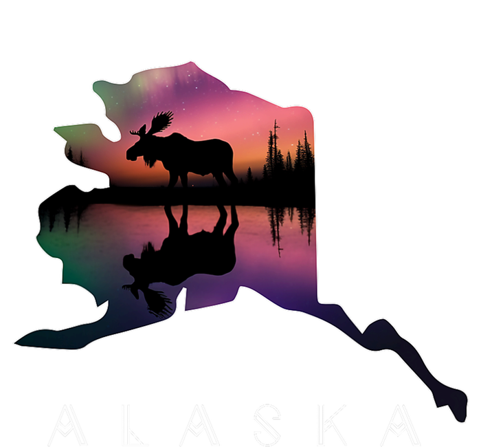 Alaskan Moose A.U.R.O.R.A Borealis Alaska State & Landscape T-Shirt