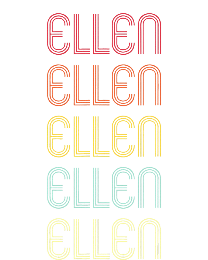 Ellen Retro Wordmark Pattern Vintage Personalized 70s Insulated Varsity Jacket