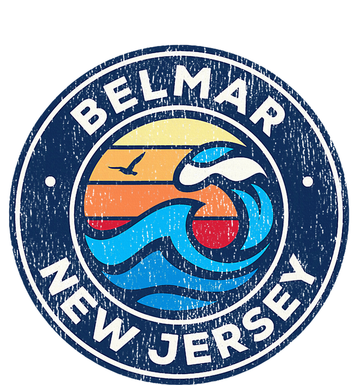 Belmar New Jersey Nj Vintage Nautical Waves Design Mousepad