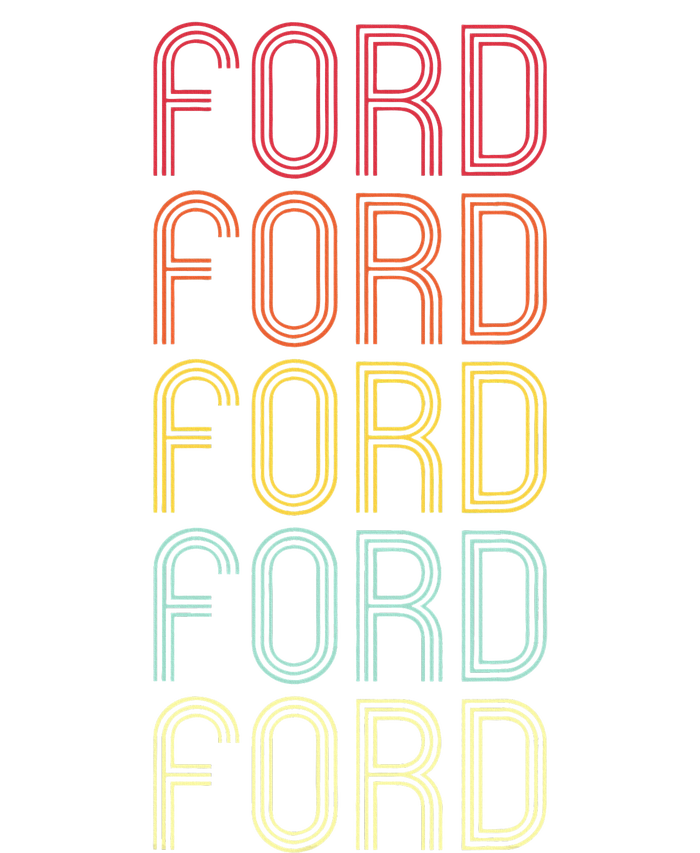 F.O.R.D Retro Wordmark Pattern Vintage Personalized 70s T-Shirt