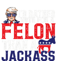 Id Rather Vote For A Felon Than A Jackass Trump America Ceramic Star Ornament