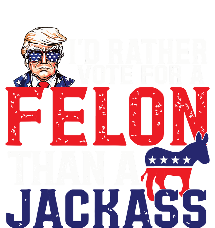 Id Rather Vote For A Felon Than A Jackass Trump America Ceramic Star Ornament