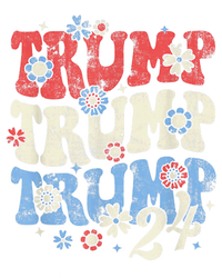 Trump Trump Trump 2024 Retro Groovy Women's Racerback Tank