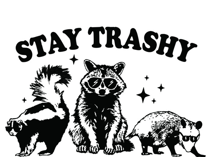 Stay Trashy Retro Funny Racoon Kids Hoodie