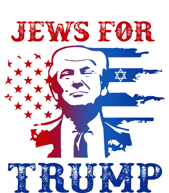 Jews For Trump 2024 Israel Usa Hebrew Election Jewish Vote T-Shirt