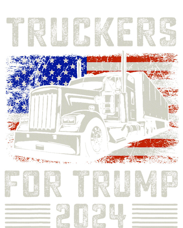 Truckers For Trump American Flag Trump 2024 Vintage T-Shirt