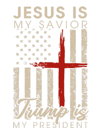 Jesus Is My Savior Trump Is My President 2024 Usa Flag Cross Toddler Hoodie