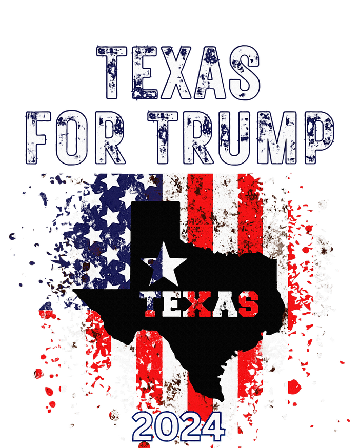 Texas For Trump 2024 American Flag Vintage T-Shirt