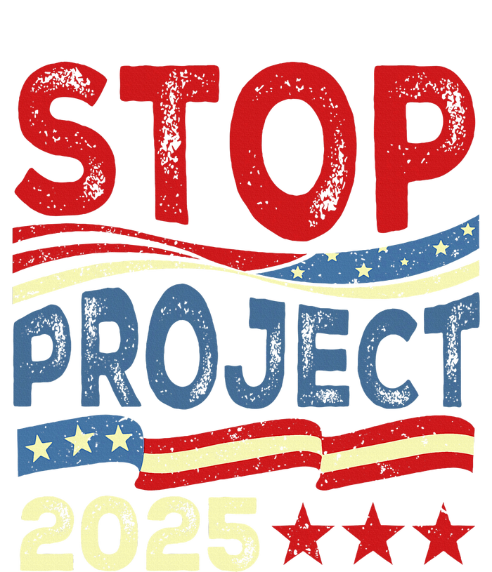 Stop Project 2025 Anti Trump Usa Flag Political T-Shirt