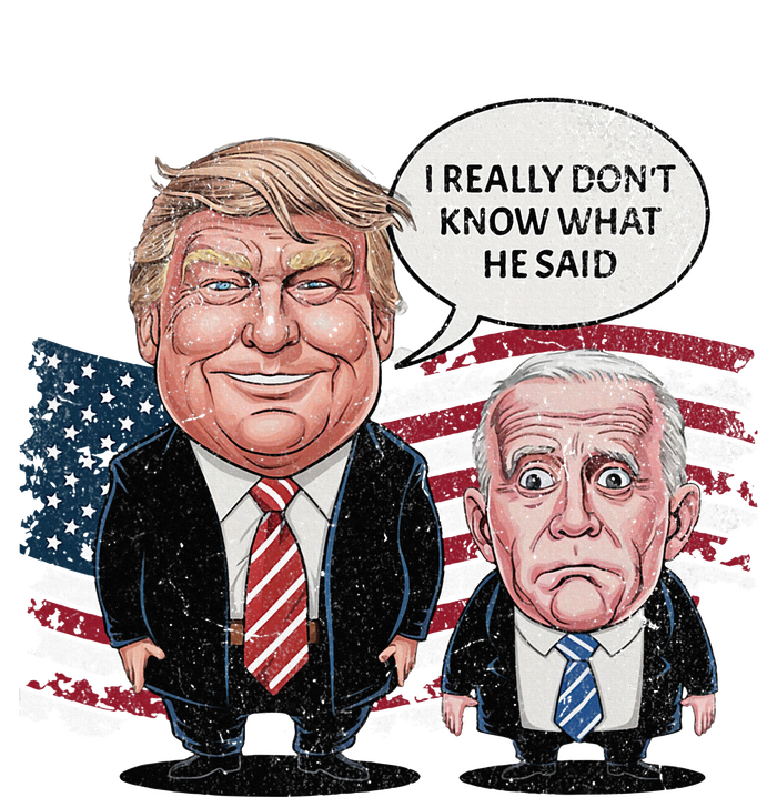 Funny Trump Vs Biden I Really DonT Know What He Said Ceramic Bell Ornament