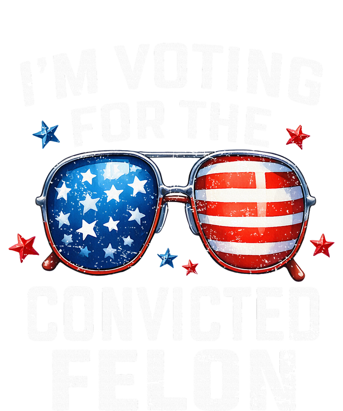 Funny Voting Trump 2024 IM Voting For The Convicted Felon Women's Racerback Tank