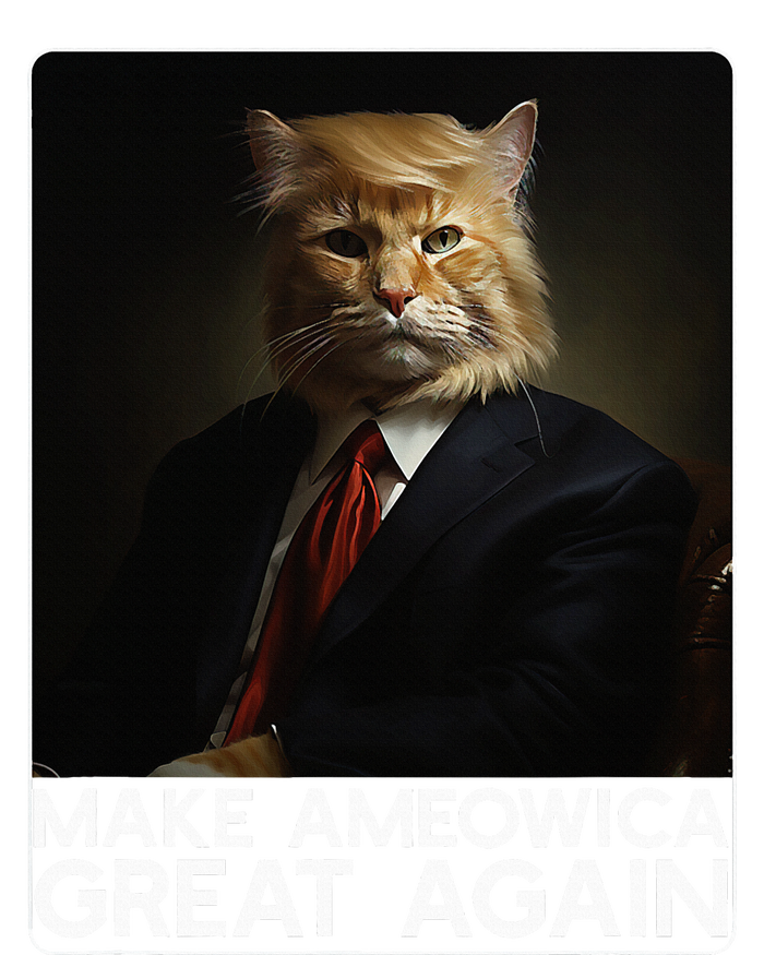 Make Ameowica Great Again Funny Donald Trump Cat Meme Women's Flannel Pajama Set