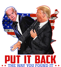 Put It Back The Way You Found It Funny Trump Slap Anti Biden Bella+Canvas Jersey Crop Tee