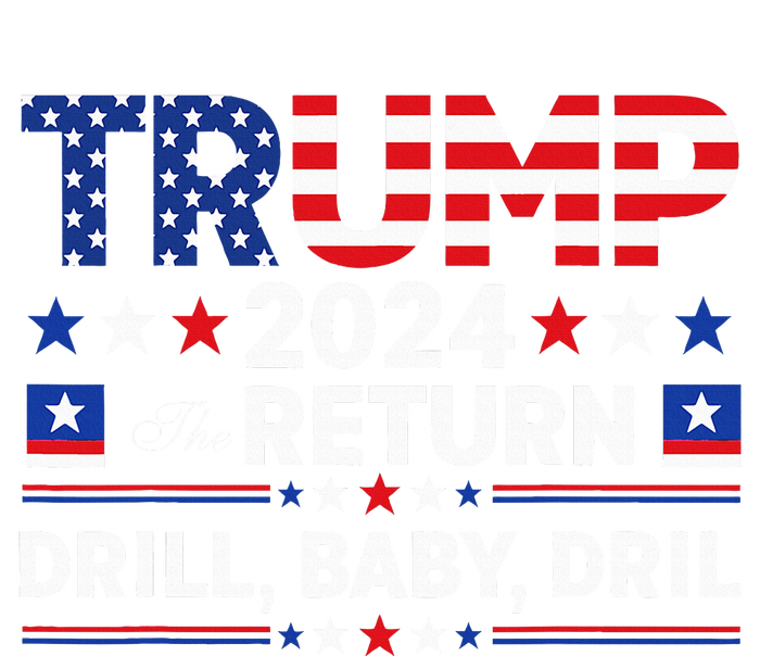 Trump 2024 Drill Baby Drill Us Flag Republican Baby Long Sleeve Bodysuit