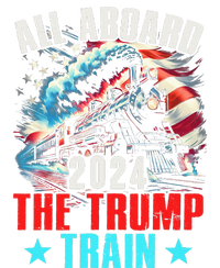 All Aboard The Trump Train 2024 Trump 2024 Us American Flag T-Shirt