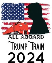 All Aboard Trump Train 2024 Vintage American Flag Apparel Pajama Set