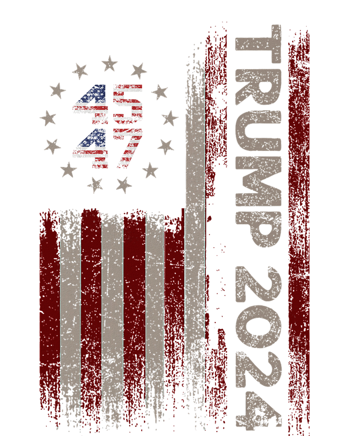 Trump 45/47 American Flag 2024 Toddler Long Sleeve Shirt