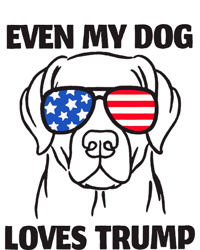 Labrador Dog Sunglasses Usa Flag Even My Dog Loves Trump Tall T-Shirt