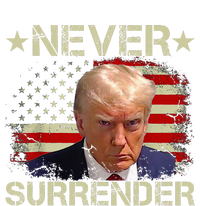 Trump Mug Shot Never Surrender Pro Trump American Flag Magnet