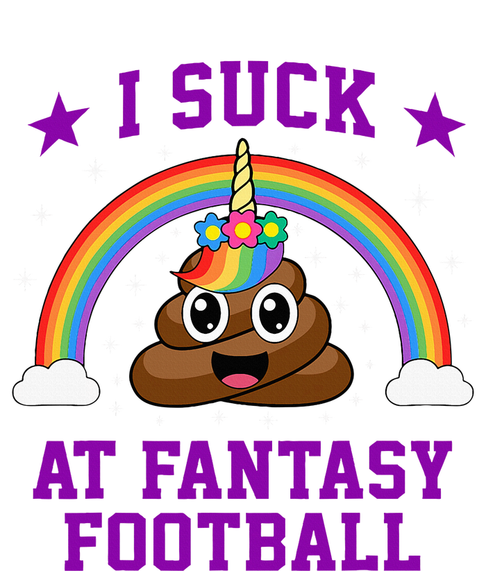 I Suck At Fantasy Football Loser Poop Unicorn Funny Sweatshirt Cinch Pack Bag