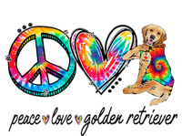 Peace Love Golden Retriever Tie Dye Rainbow Dog Lover Softstyle® CVC T-Shirt