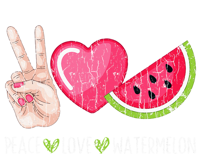 Peace Love Watermelon Funny Summer Fruit Lover Graphic T-Shirt