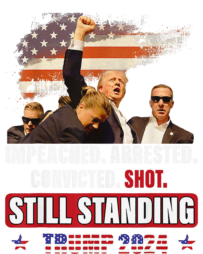 Impeached Arrested Convicted Shot Still Standing Trump 2024 Kids Long Sleeve Shirt